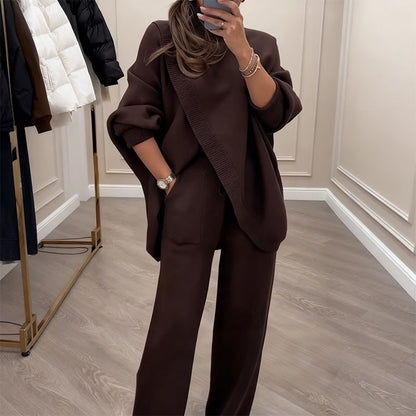 ❄️Winter Sale - 49% OFF🧥Women's 2-Piece Oversized Sweater & Pants Set