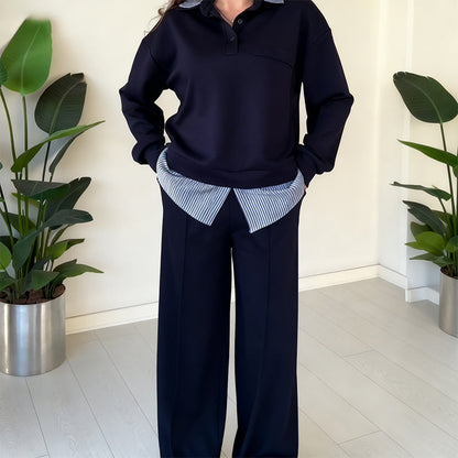 🔥Hot Sale Offers-Women's Casual Long-Sleeve Top and Pants 2-Piece Set🔥Buy 2 Get Free Shipping