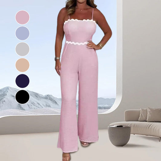 🎁💥LAST DAY SALE 50% OFF!!💞50K+ SOLD!🧵Women’s Elegant Sling Jumpsuit with Built-in Bra