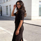 Elegant Bow-Detail Top & Sequin Skirt Set