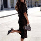 Elegant Bow-Detail Top & Sequin Skirt Set