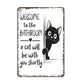 Vintage Highland Cow Sign – Funny"Are You Pooping?" Wall Decor😂