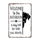 Vintage Highland Cow Sign – Funny"Are You Pooping?" Wall Decor😂
