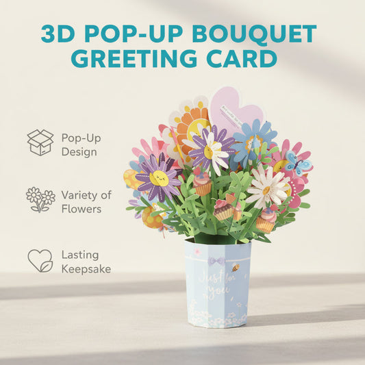 💗75K+ SOLD! 🌼💌 Forever-Blooming 3D Flower Pop-Up Card– Personalized Love Message & Everlasting Bloom 🎁