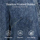 ⏳Limited-time 70% off⏰Women's Ruffle Trim Open-Front Denim Jacket🧥