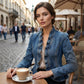 ⏳Limited-time 70% off⏰Women's Ruffle Trim Open-Front Denim Jacket🧥