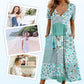 🌊SUMMER HOT SALE £13.99!!👙Women's V-neck dresses with short sleeves in patterned designs