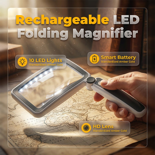 🎁This Week Promotions-70% OFF🔥🔍Folding Handheld Magnifying Glass with Light for Reading📖