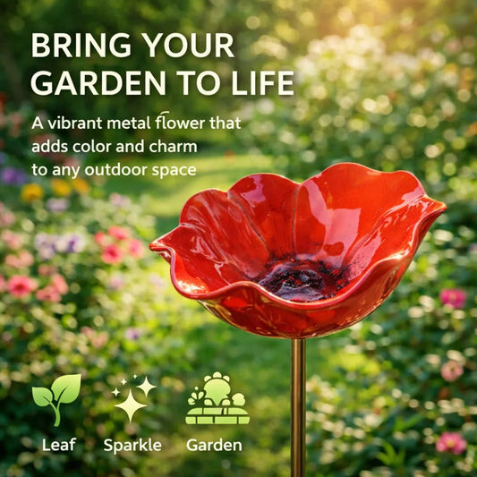 💖2026 HOT SALE 50% OFF🎁Handmade Metal Flower Garden Stake