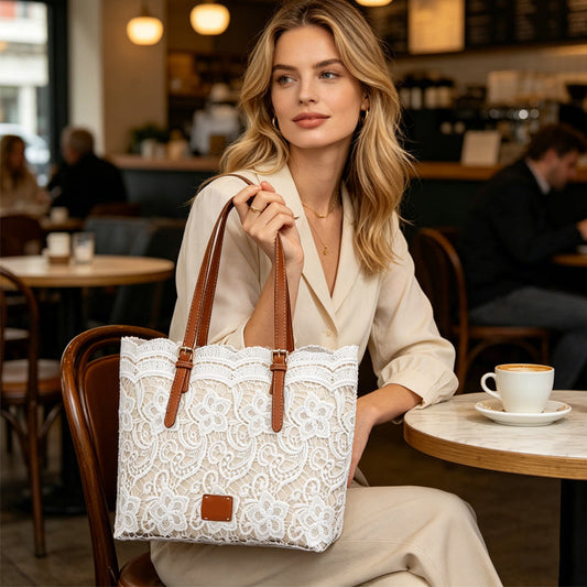 ✨🩷New Arrivals 50% OFF!🩷👜 Vintage Lace Shoulder Bag – Elegant Lace, Spacious Interior & Adjustable Strap