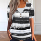 🌺Summer Hot Sale 60% OFF💐Women's Plus Size Loose Faux Two-Piece Striped Henley Top