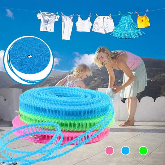 🏆BUY 1 GET 2 FREE ⚡50K+ SOLD💕Windproof Non-Slip Clothesline 👕🏡💨