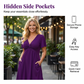 💗SUMMER HOT SALE 50% OFF⚡50K+ SOLD!!👗Elegant V-Neck Twist Front Dress with Pockets – Flattering ruched waist, breathable & flowy – perfect for work, weddings or date nights – chic and functional 💃