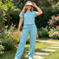 ⏰🔥LIMITED TIME 70% OFF!🔥Women's Casual Short Sleeve Top & Wide Leg Pants Set
