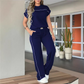 ⏰🔥LIMITED TIME 70% OFF!🔥Women's Casual Short Sleeve Top & Wide Leg Pants Set