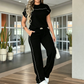 ⏰🔥LIMITED TIME 70% OFF!🔥Women's Casual Short Sleeve Top & Wide Leg Pants Set