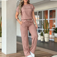 ⏰🔥LIMITED TIME 70% OFF!🔥Women's Casual Short Sleeve Top & Wide Leg Pants Set