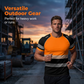 📢📢50% OFF !! ⏰Men’s Fluorescent Color Block Athletic Shirt Outdoor Safety Tee