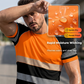 📢📢50% OFF !! ⏰Men’s Fluorescent Color Block Athletic Shirt Outdoor Safety Tee
