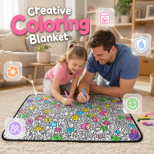 🥳2026 HOT SALE🥳💞50K+ SOLD!💖 50% OFF!💯 Personalised Colouring Blanket – The Unique DIY Gift They’ll Love✨Family Bonding DIY Drawing Blanket