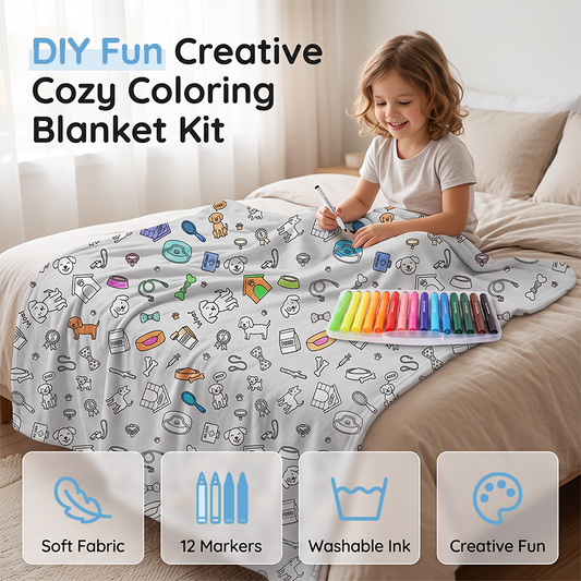 🥳2026 HOT SALE🥳💞50K+ SOLD!💖 50% OFF!💯 Personalised Colouring Blanket – The Unique DIY Gift They’ll Love