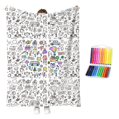 🥳2026 HOT SALE🥳💞50K+ SOLD!💖 50% OFF!💯 Personalised Colouring Blanket – The Unique DIY Gift They’ll Love