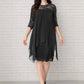 📢📢50% OFF !! ⏰Women's Elegant High-Low Hem Lace Overlay Dress🌺