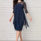 📢📢50% OFF !! ⏰Women's Elegant High-Low Hem Lace Overlay Dress🌺