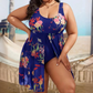 🧡Summer Hot Sale 50% OFF!!⚡Women's Floral Print One Piece Swim Dress