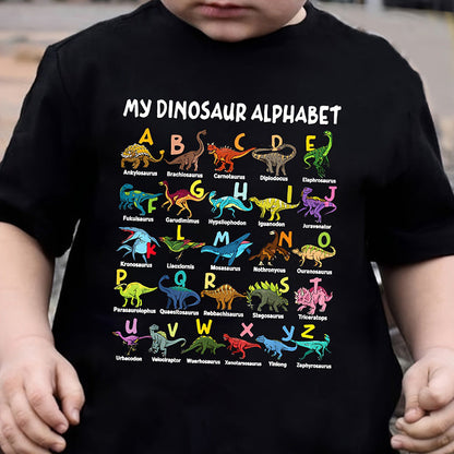 🔥🎁 New Arrival: 🏆 50% OFF💖 Children's T-shirt with Dinosaur and Letter Prints