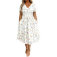 🧡Summer Hot Sale 50% OFF!!⚡Women's V-Neck Floral Print Dress with Twist Waist