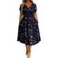🧡Summer Hot Sale 50% OFF!!⚡Women's V-Neck Floral Print Dress with Twist Waist