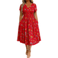 🧡Summer Hot Sale 50% OFF!!⚡Women's V-Neck Floral Print Dress with Twist Waist