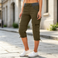 🎁💥LAST DAY SALE 50% OFF!!🛠️🌬️Women's High-Waist Cargo Capri Pants