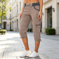 🎁💥LAST DAY SALE 50% OFF!!🛠️🌬️Women's High-Waist Cargo Capri Pants