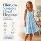 Women's Sleeveless O-Neck Tiered Midi Dress