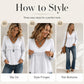 🌸LAST DAY SPECIAL PRICE!!🌸Women's Bohemian Fringe V-Neck Long Sleeve Blouse, Loose Casual Tunic Top