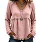 🌸LAST DAY SPECIAL PRICE!!🌸Women's Bohemian Fringe V-Neck Long Sleeve Blouse, Loose Casual Tunic Top