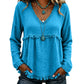 🌸LAST DAY SPECIAL PRICE!!🌸Women's Bohemian Fringe V-Neck Long Sleeve Blouse, Loose Casual Tunic Top