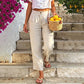 ⏳LAST DAY SALE ONLY ￡11.99!!🔥👖Women's Relaxed Fit Linen Blend Pants – Classic Straight Leg Trousers