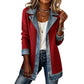 ⌛Limited Sale: ONLY ￡16.99!!🔥Women's Patchwork Denim Coat – Stretchy, Stylish & Comfortable ✨