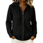 Women's Hooded Knit Zip-Up Cardigan Sweater