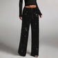 🛍️🔥Last Day Special Price £19.99!!👖Women's Elastic Waist Straight-Leg Pants