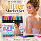 📢Last Day Sale Only ￡6.99!!⏰24-Color Face & Body Glitter Marker Set with Dual Tips