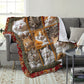 🎁LAST DAY SALE: £9.99!! 🐱💤 Cozy 9‑Panel Sleeping Cats Blanket – Ultra‑Soft Flannel, Reversible Design, Perfect for Sofa, Bed & Travel 🌙✨