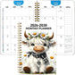 ⏰📅 LAST DAY SALE ONLY￡6.99!! 🐮 2026-2030 Calendar   - From January 2026 to December 2030, 5-year calendar, cartoon Highland cow themed cover design, annual calendar planning, month labels, 60-month calendar