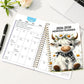 ⏰📅 LAST DAY SALE ONLY￡6.99!! 🐮 2026-2030 Calendar   - From January 2026 to December 2030, 5-year calendar, cartoon Highland cow themed cover design, annual calendar planning, month labels, 60-month calendar
