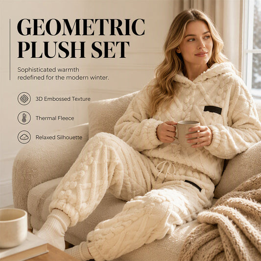 🥳2026 HOT SALE🥳💞50K+ SOLD!🍂 50% OFF!🔥 Embossed Geometric Plush Set – Timeless Comfort & Effortless Style For Every Occasion
