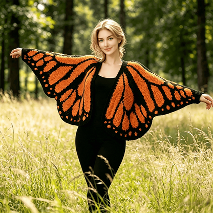 🥳2026 HOT SALE🥳💞50K+ SOLD!🍃🦋 50% OFF!Women's Butterfly Wing Knit Cardigan