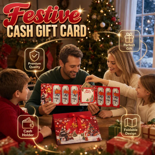 🥳2026 HOT SALE🥳💞50K+ SOLD!✨ 50% OFF!🧧Festive Cash Gift Card Holder – Multi-Slot Organization, Holiday Notes Space & Ribbon Envelope – Turn Cash into a Thoughtful Christmas Gift 💌